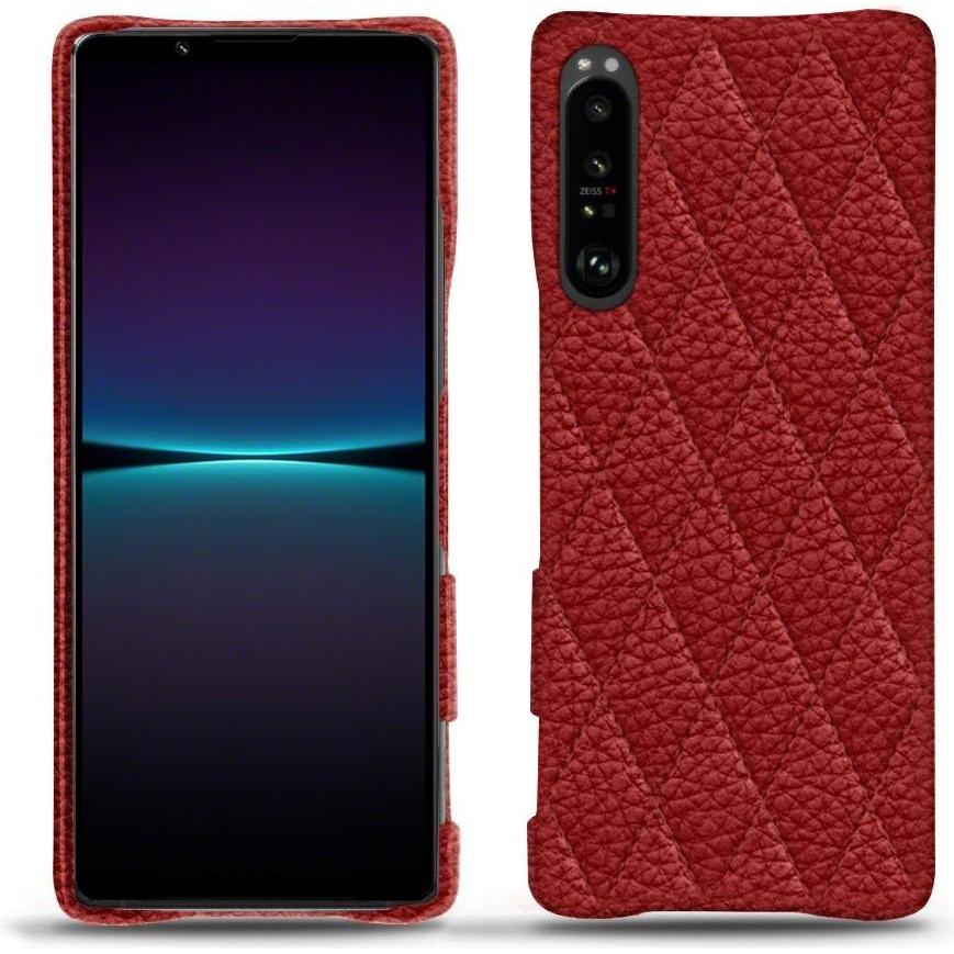 Noreve Lederschutzhülle (Sony Xperia 1 IV), Smartphone Hülle, Rot