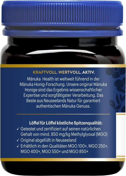 Actual product image Manuka Health MGO 850+ Manuka Honey 250 g (250 g)