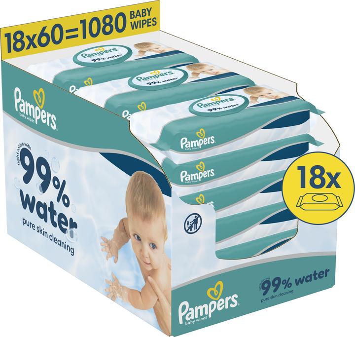 Actual product image Pampers 99% Water (1080 pcs.)
