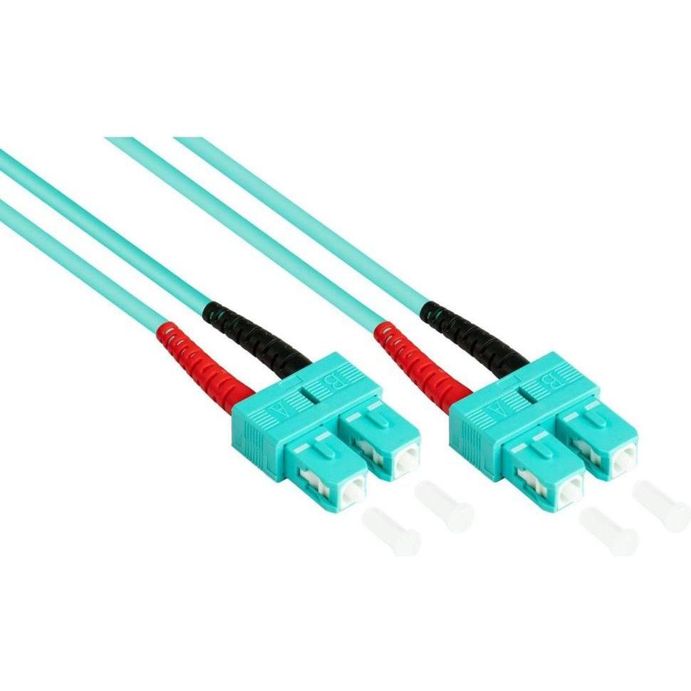 Kabelmeister Patchkabel LWL Duplex OM3 (Multimode, 50/125) SC/SC, LSZH, austauschbare Polarität, 20m (20 m), Netzwerkkab...