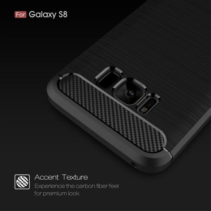 Produktbild König Design Hülle Handy Schutz für Samsung Galaxy S8 Case Cover Etuis Carbon Optik Schwarz (Samsung Galaxy S8+)
