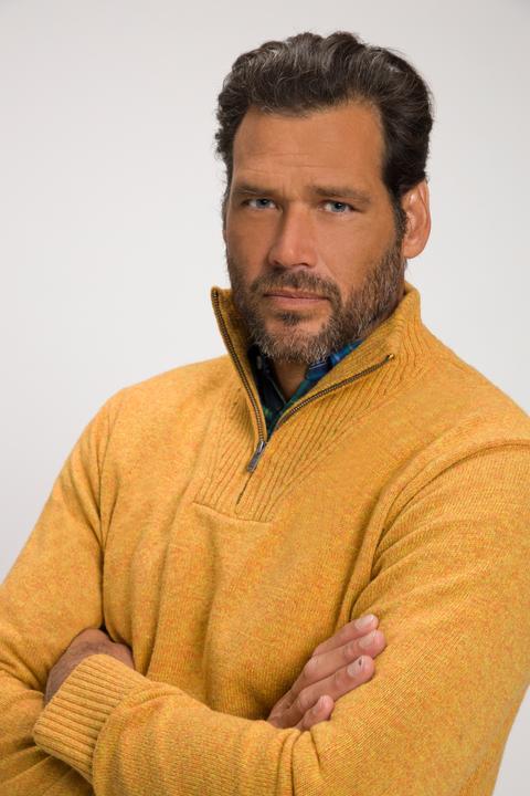 Produktbild JP1880 Stricktroyer, Pullover, Stehkragen mit Zipper, Multigarn (7XL)