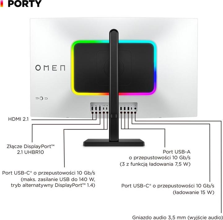 Actual product image HP OMEN Transcend 31.5 inch UHD 240Hz OLED Gaming Monitor - OMEN Transcend 32 (3840 x 2160 Pixels, 31.50")