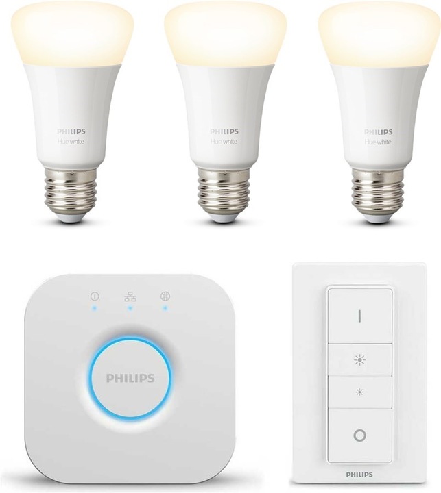 Produktbild Philips Hue White BT Starterset (E27, 9.50 W, 806 lm, 3 x, F)