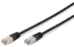 Actual product image Digitus CAT 5e SF-UTP patch cable Cu PVC AWG 26/7 length 3 m color black (FTP, CAT5e, 3 m)