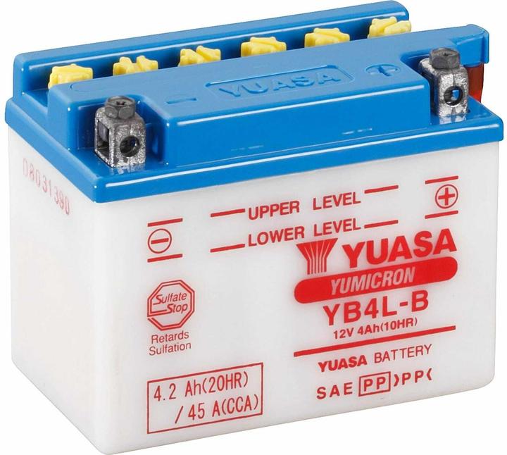 Yuasa YB4L-B Rollerbatterie (12 V, 4.20 Ah, 45 A)
