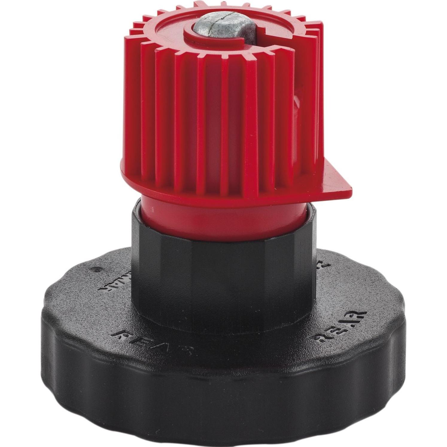 Camar, Möbelgleiter + Schutzpuffer, Sockelverstellfuss Unicomatic 60 mm Kunststoff schwarz/rot (4 Stück)