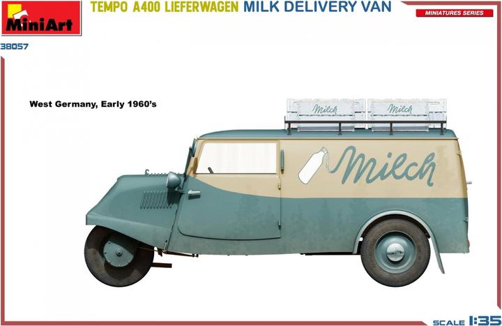 Produktbild 1:35 Tempo A400 Lieferwagen Milch