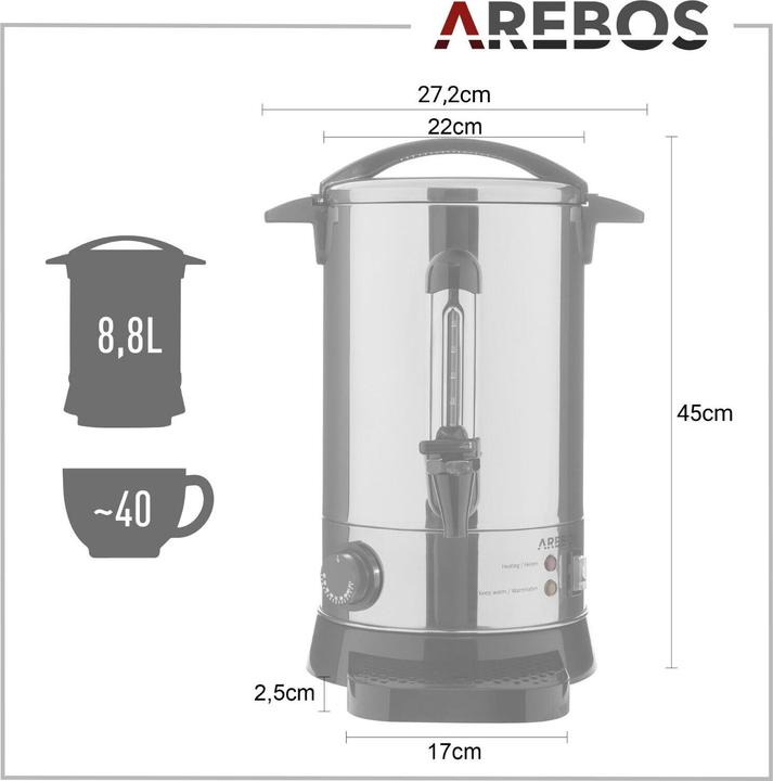Immagine prodotto Arebos Pentola per vin brulè