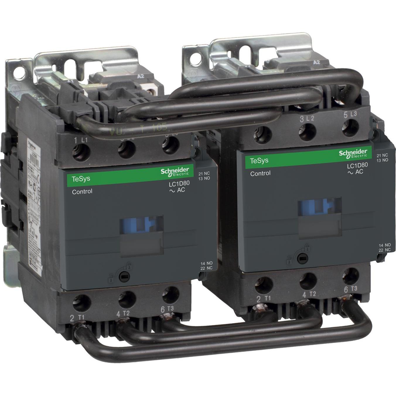 Schneider Electric, Schutzschalter, Wendeschützkombination, 3p+1S+1Ö, LC2D80F7