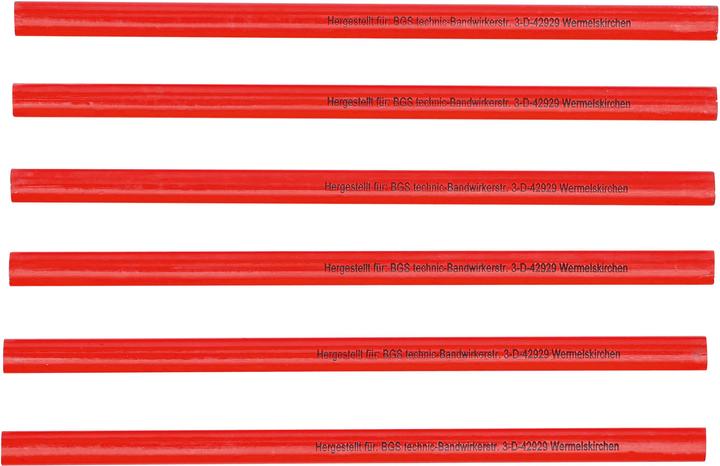 Productafbeelding BGS Timmermanspotloden | 250 mm | 6 stuks. (Zacht, 6x)