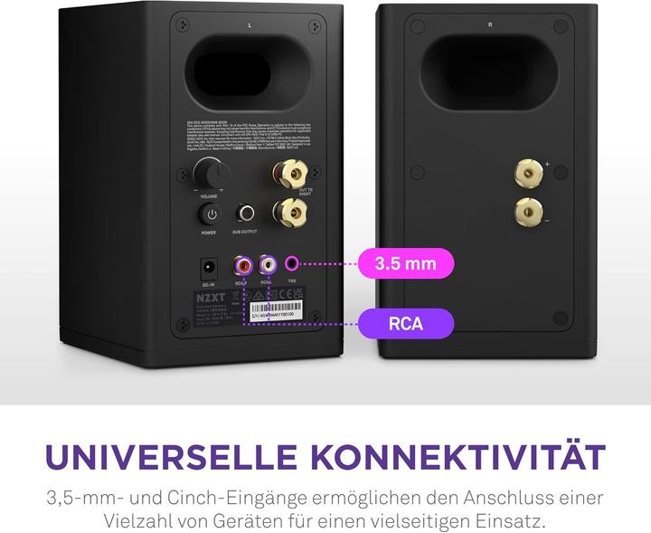 Produktbild NZXT Speakers 3" Black V2 EU Power cord AP-SPKB2-EU retail