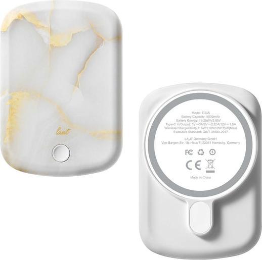 Actual product image Laut MagSafe - Power Banks - White (5000 mAh, 15 W, 19.25 Wh)