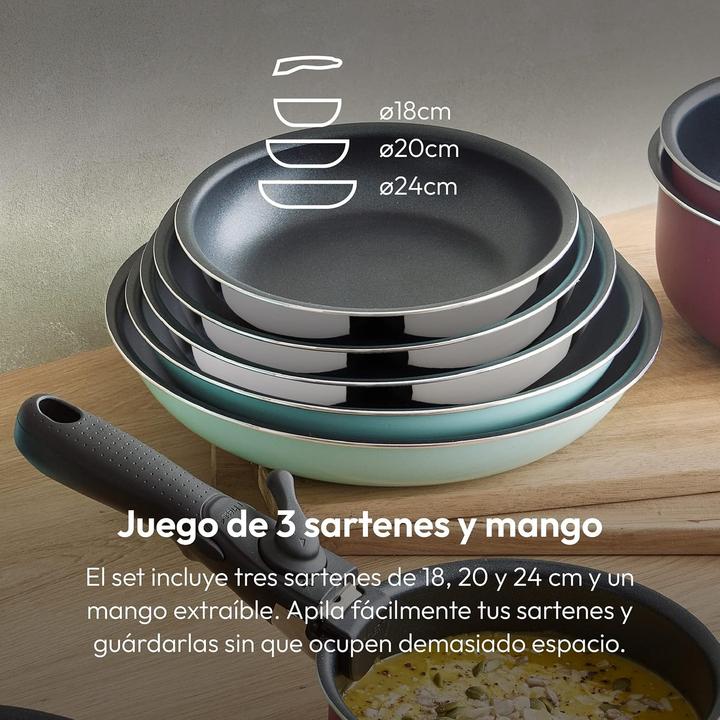 Productafbeelding Bergner Vierteiliges Kochgeschirr-Set (Koekenpan, Roestvrij staal, 18 x 6 cm)