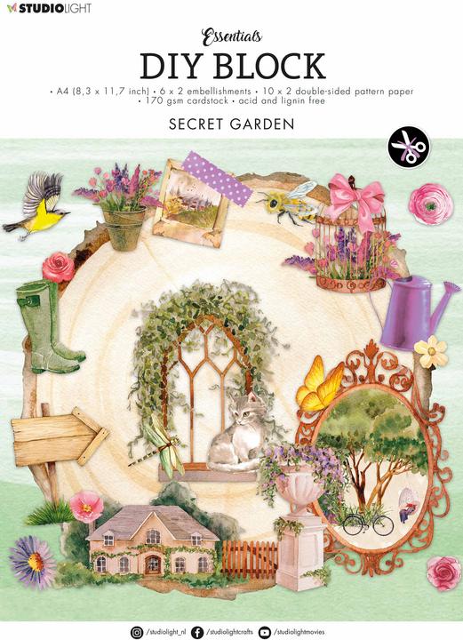 Image du produit art by marlene Bloc de papier DIY "Secret Garden" 32 feuilles A4 Essentials (A4)
