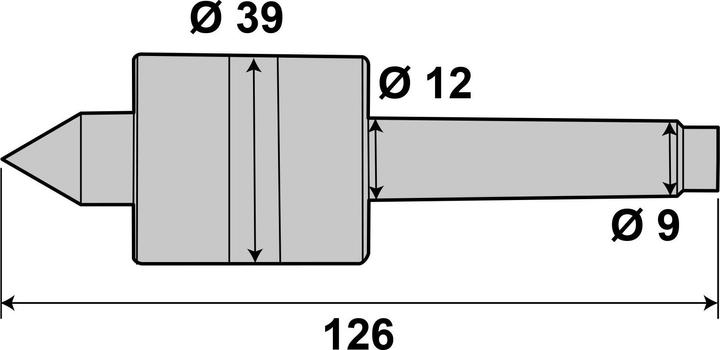 Immagine prodotto Paulimot Mitlaufende Körnerspitze MK1