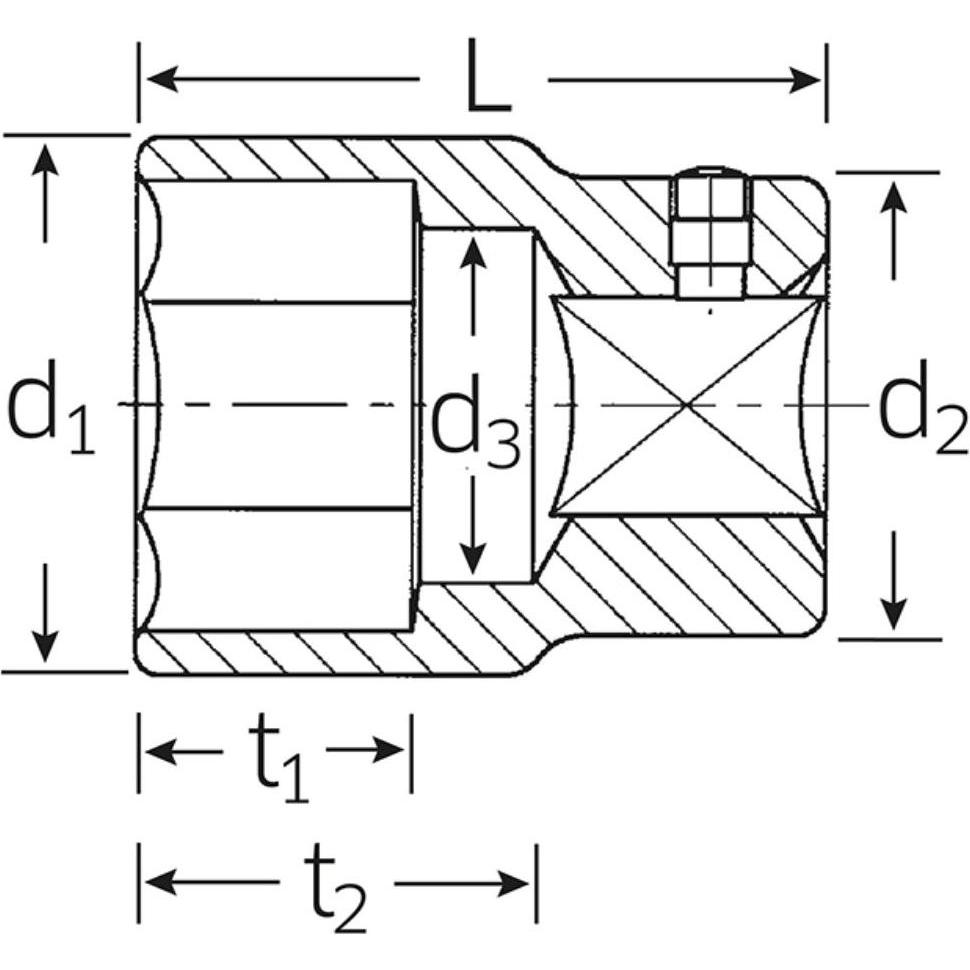 Thumbnail - Stahlwille, Steckschlüssel + Stecknuss, Aussen-Sechskant Steckschlüsse (60 mm)