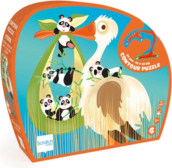 Produktbild Scratch Shape Puzzle Storch 24 Teile (24 Teile)