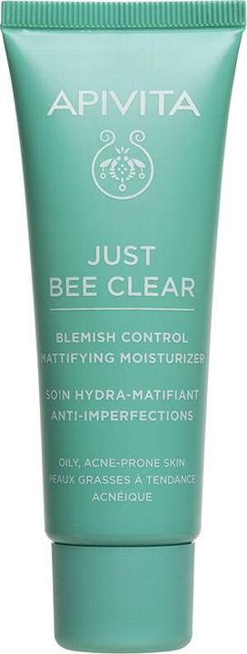 Apivita Just Bee Clear Anti-Imperfections Mattifying Moisturizing Gel-Cream For Oily Skin - 40 Ml (Body gel, 40 ml)