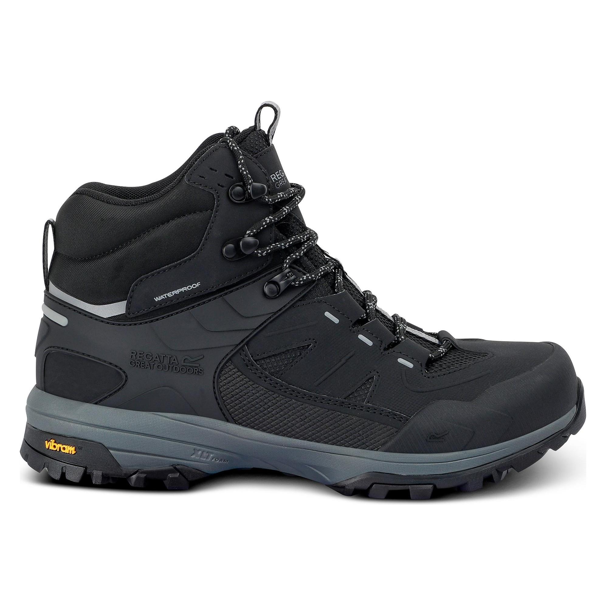 Regatta, Herren, Wanderschuhe, Freizeitschuhe RMF891-800 Regen (46), Schwarz