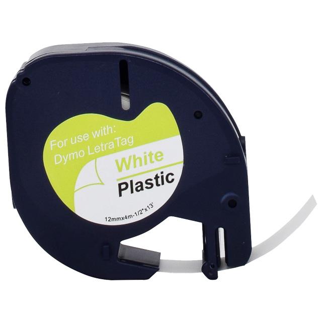 Neutral, Beschriftungsband, DYMO 12mm SCHWARZ-WEISS (Schwarz)