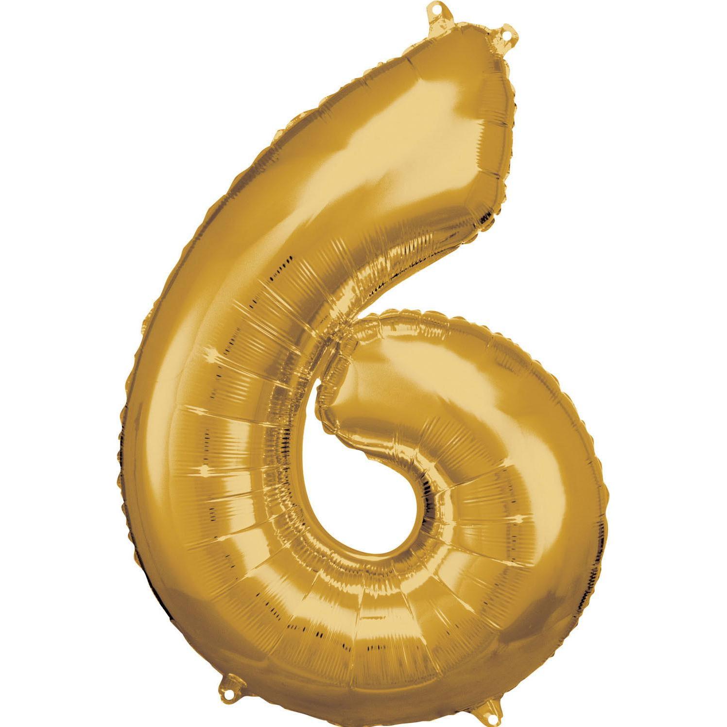 Amscan Folienballon Zahl 6