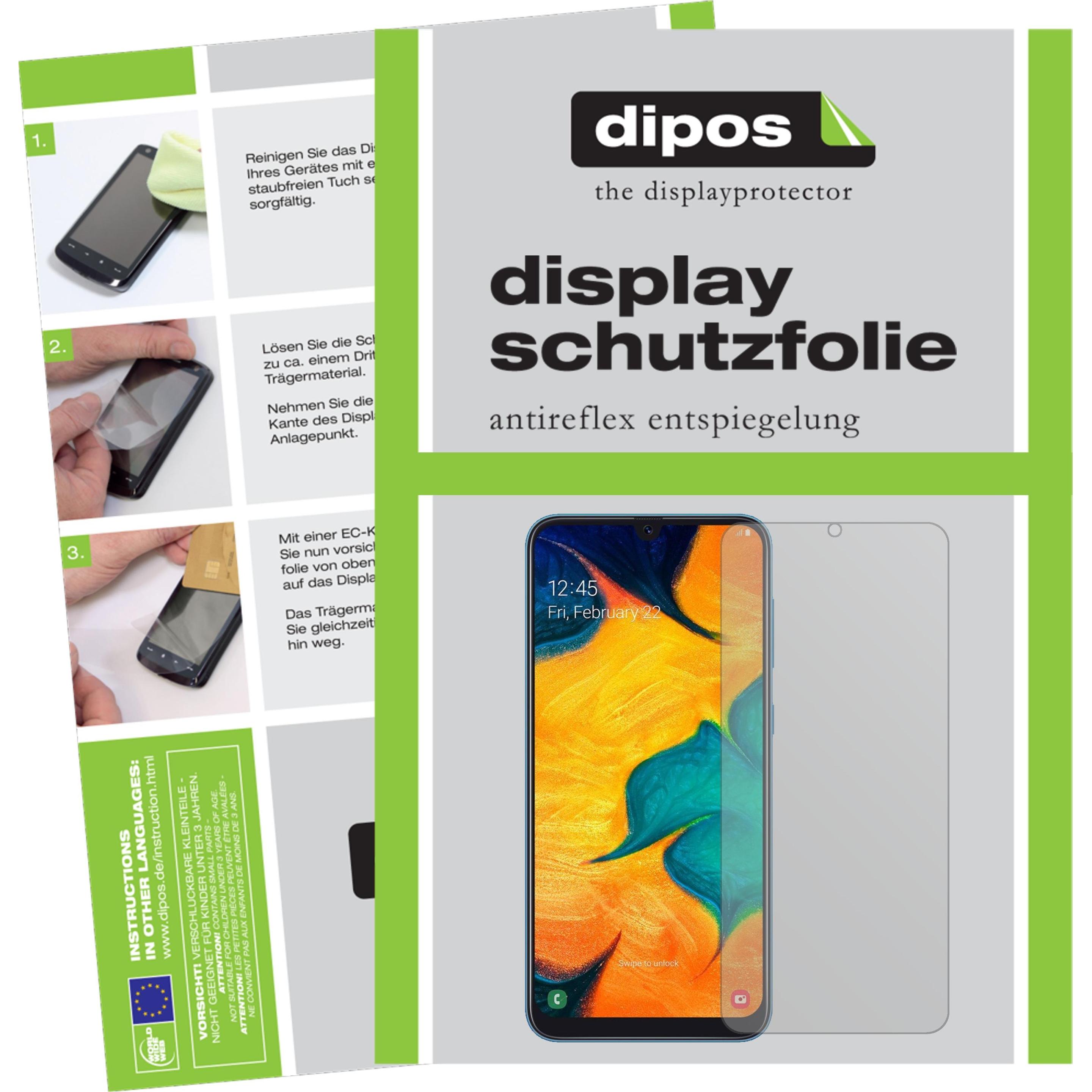 Dipos Displayschutzfolie Antireflex (5 Stück, Samsung Galaxy A30s), Smartphone Schutzfolie, Transparent