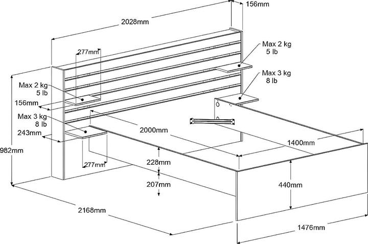 Produktbild Vente-unique Tenalia (140 x 200 cm)