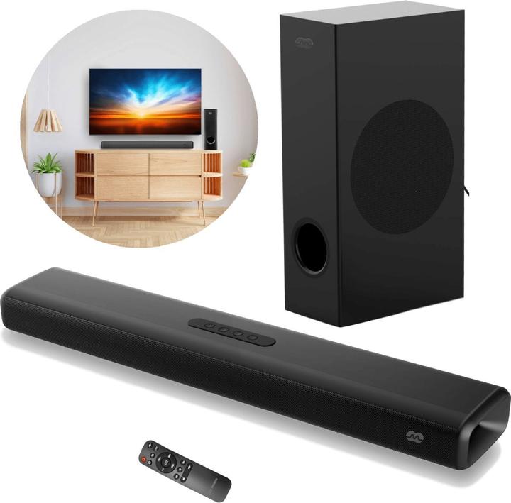 Actual product image Mozo Soundbar Mozos MOZOS THEATER sounbard 2.1 bluetooth (160 W, 2.1 Channel)