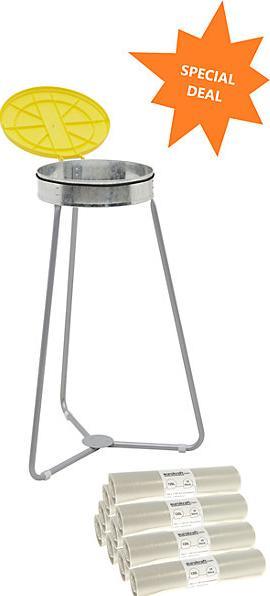 Produktbild eurokraft basic Müllsackhalter mit Abfallsäcken (120 l)