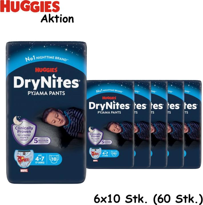 Actual product image Huggies dry nites (Size M, Pack, 10 Piece)