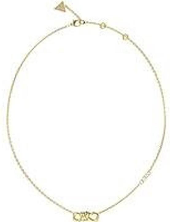 Produktbild Guess Modern Love Charming Gold Plated Necklace JUBN04010JWYGT/U (Edelstahl, 925er Silber, Lederakzente, Goldbeschichtung)