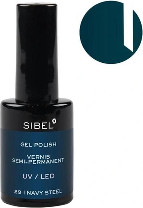 Sibel Gel Nail Polish Color 29 Navy Steel 14 Milliliters