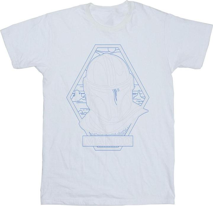 Produktbild Star Wars The Mandalorian Outline Helm Diamond TShirt (XL)