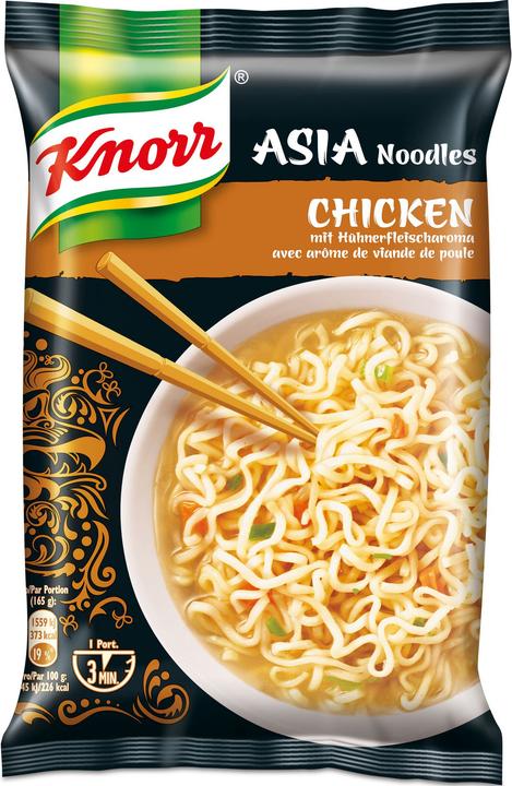 Image du produit Knorr Asia Noodles Chicken sachet, Nouilles asiatiques au poulet & aux légumes, prêtes en 3 minutes (70 g)