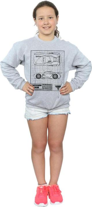 Produktbild Disney Cars Jackson Storm Blueprint Sweatshirt Mädchen (140, 146)