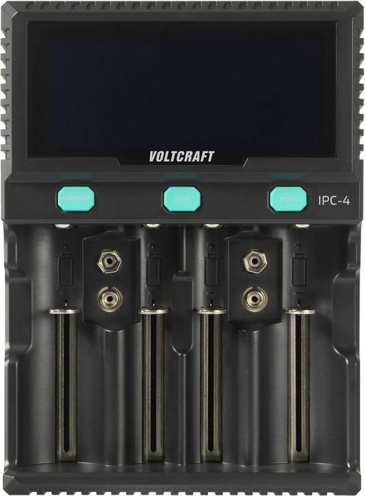 Actual product image Voltcraft IPC-4 round cell charger LiIon, LiFePO, NiMH, NiCd, LiFePO4 A, Mignon (AA), Micro (AAA) (1 pcs., 10440, 14500, 16340, 17335, 17500, 17670, 18490, 18650, 21700, 22650, 26500, 26650, 32650, AA, Sub-C, AAA, A, Chargers without battery)