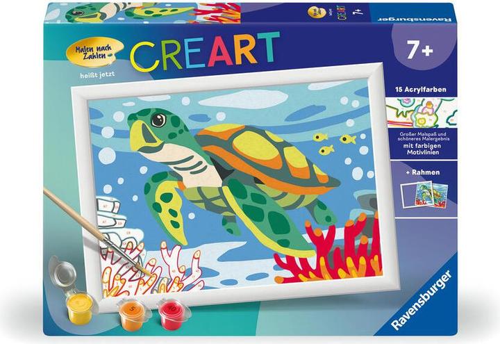 Ravensburger CreArt - Malen nach Zahlen 23993 - Meeresschildkröte - ab 9 Jahren