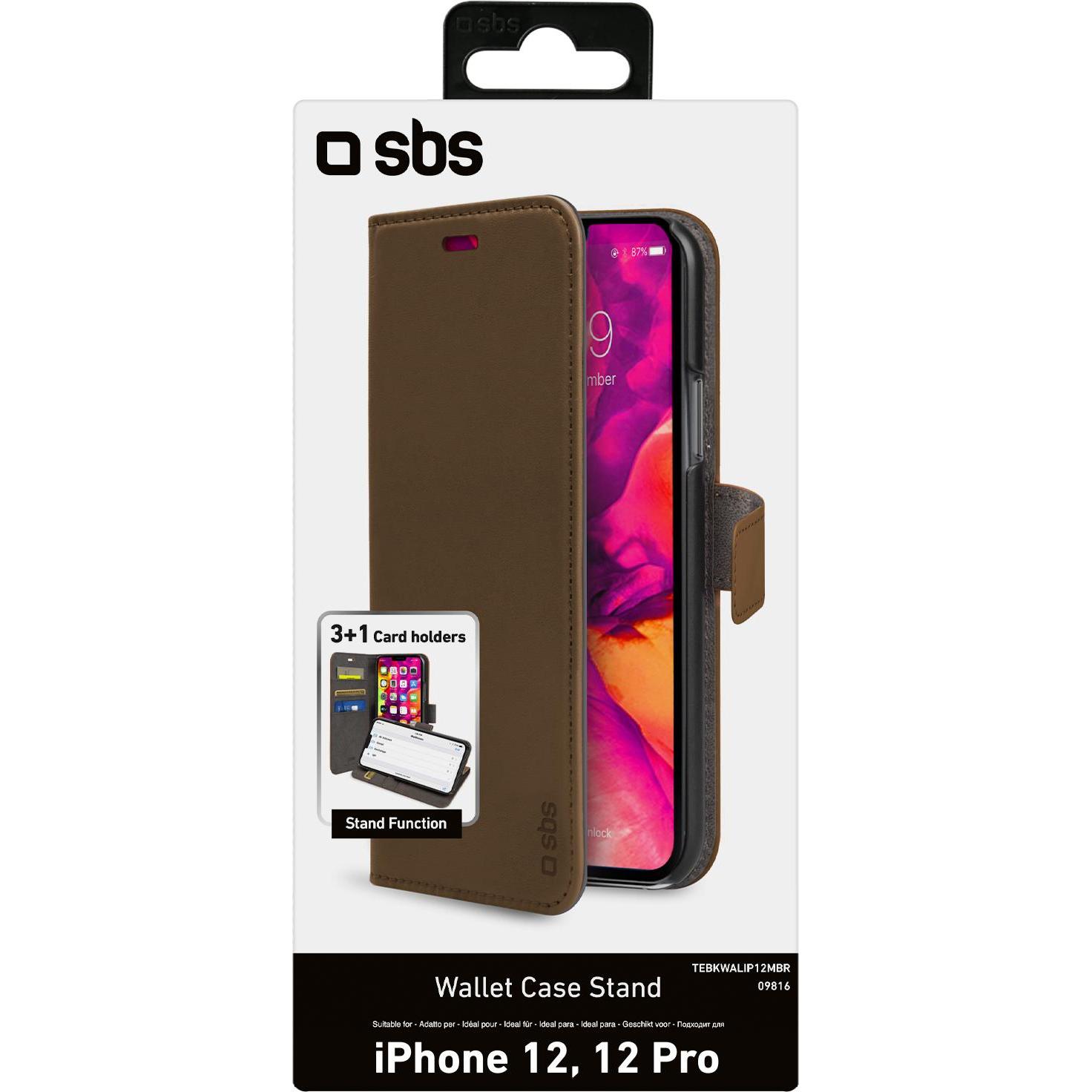 Thumbnail - SBS Klapphülle (Apple iPhone 12), Smartphone Hülle, Braun