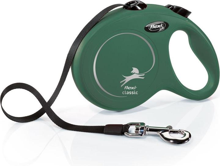 Produktbild Flexi New Classic bånd L, 5M, 50KG, olivengrøn (L, Hund)