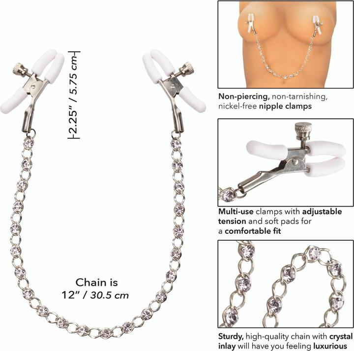 Produktbild CalExotics Crystal Chain Nipple Clamps
