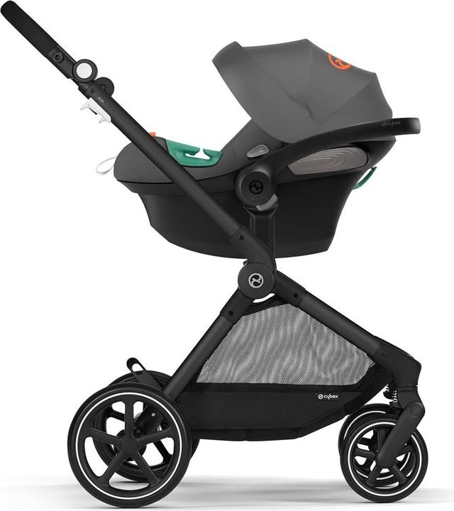Produktbild Cybex Kombikinderwagen Eos Basic inklusive Babyschale Aton B2 Black Lava Grey (0 Monate - 4 Jahre)