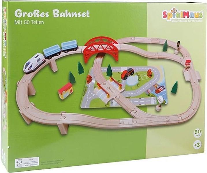 Produktbild Spielmaus Grosses Eisenbahnset 50-teilig