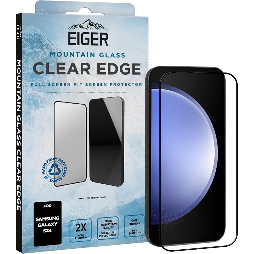 Eiger Clear Edge (1 Stück, Samsung Galaxy S24), Smartphone Schutzfolie, Transparent