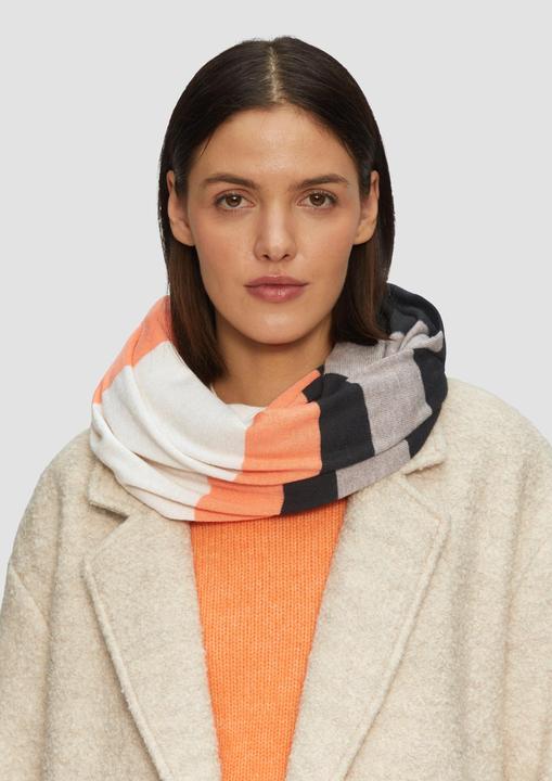 Image du produit s.Oliver Snood Gestreifter Loop-Schal aus Wollmix
