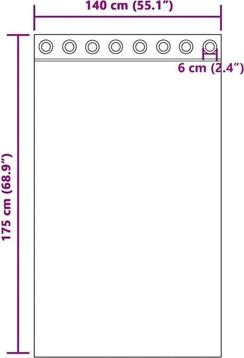 Actual product image vidaXL Voile Vorhang (140 x 225 cm)