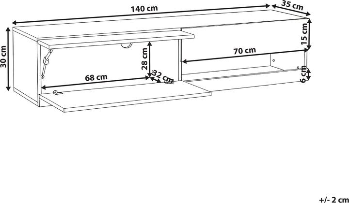 Actual product image Beliani Edmonton (140 x 35 x 30 cm)