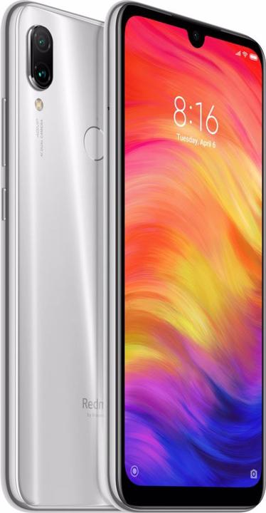 Actual product image Xiaomi Redmi Note 7 (64 GB, White, 6.26", Hybrid Dual SIM, 4G)
