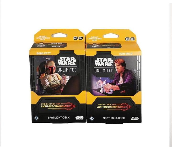 Produktbild Asmodée Star Wars: Unlimited - Spotlight-Deck Bundle Han Solo und Boba Fett (Deutsch) (Deutsch, 2 Spieler)