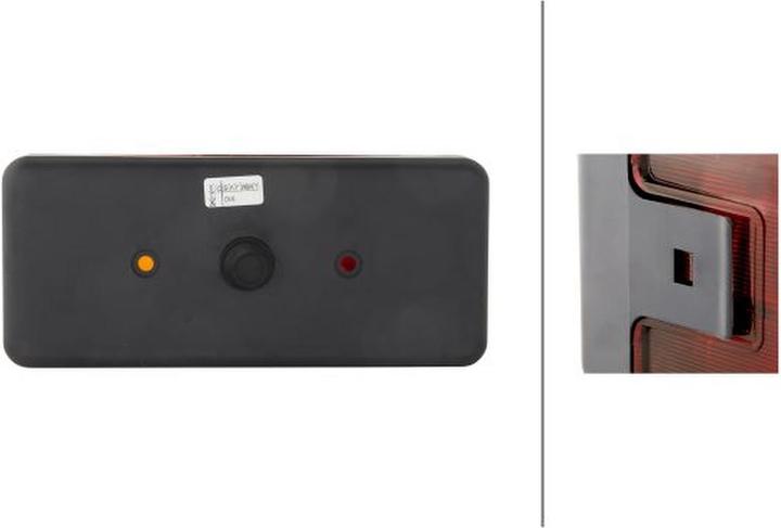 Actual product image Hella Right halogen tail light with seal for AEBI
